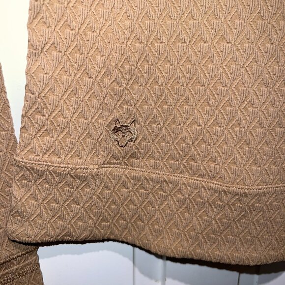 GREYSON GOLF Diamonds All Day Jacquard Halley Quarter Zip Top XS Sandstorm NWT - Picture 7 of 7